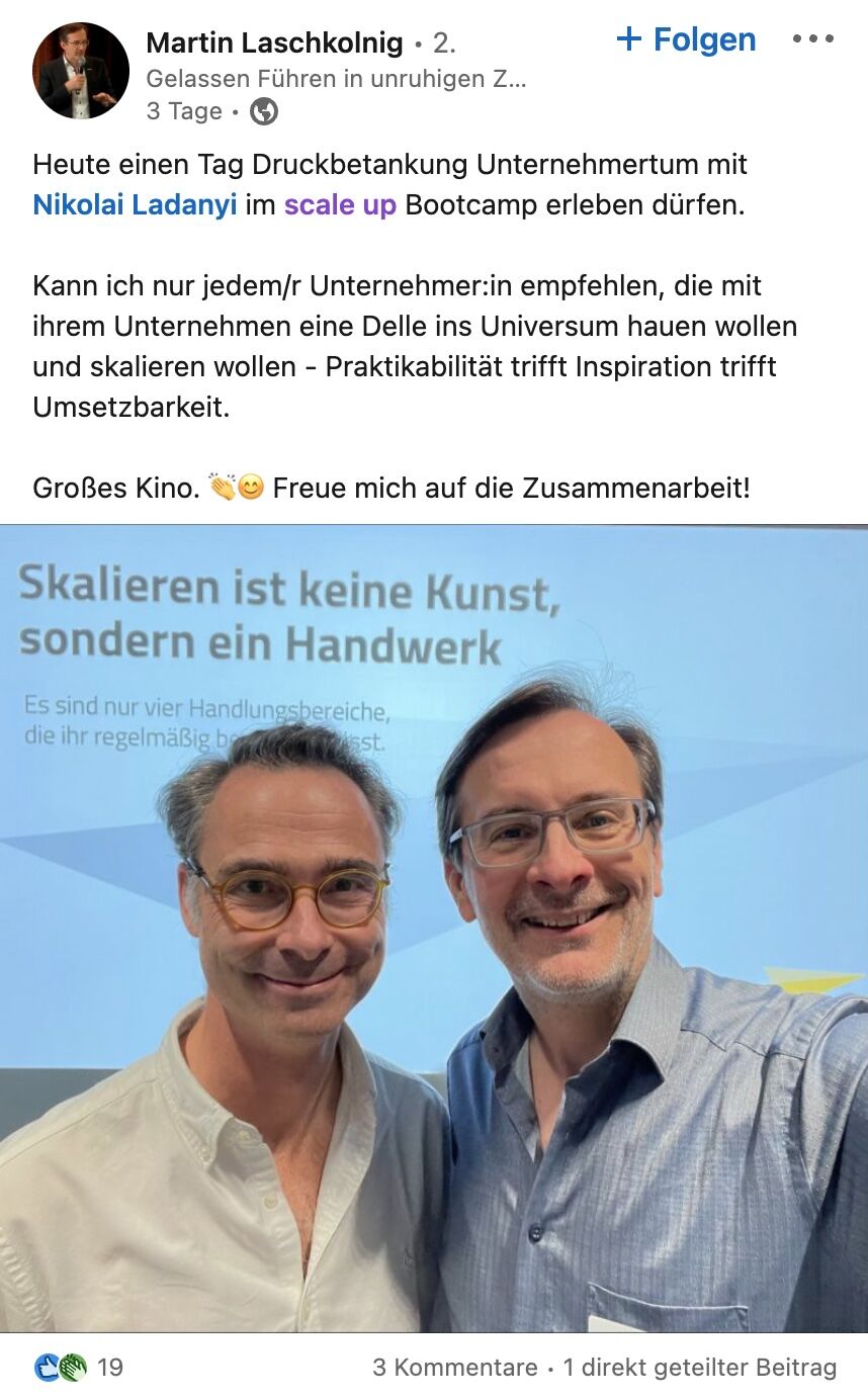 Bootcamp scale up Martin Laschkolnig