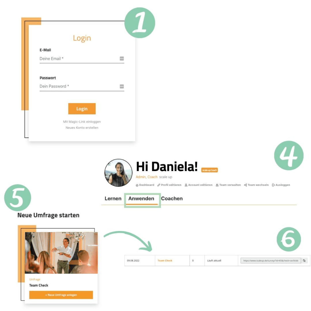 TeamCheck anleitung scaleup